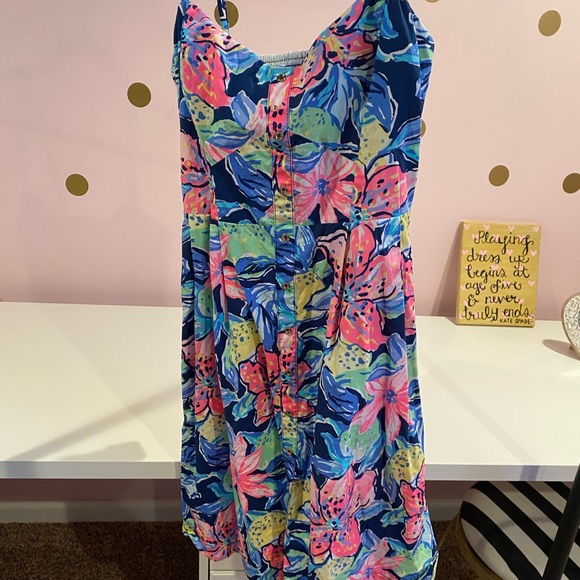 Robe Fille Lilly Pulitzer Kinley - Taille XL 12-14 - Neuve Avec étiquettes - Couleur Pink Et Navy